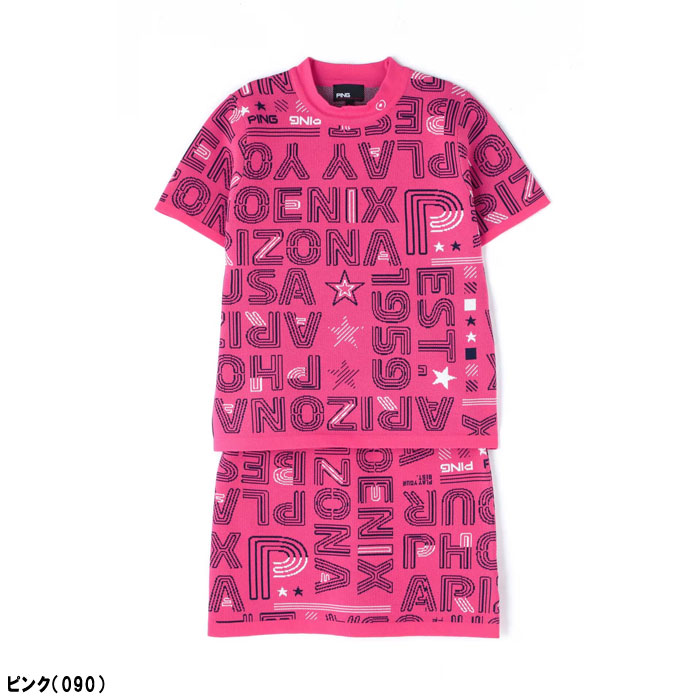 PING（ピン） レディース ゴルフ セットアップ ニットジャカード 622