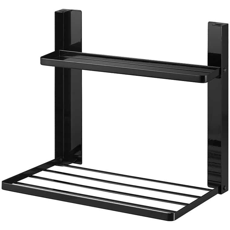 tower 山崎実業洗濯機横マグネット折り畳み棚 タワー 公式 2段 1717