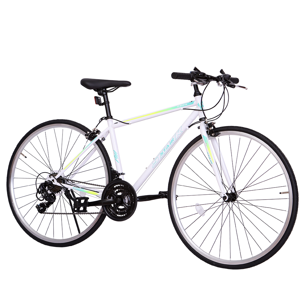 クロスバイク 自転車 シマノ製21段変速 700x25C 前後キャリパー