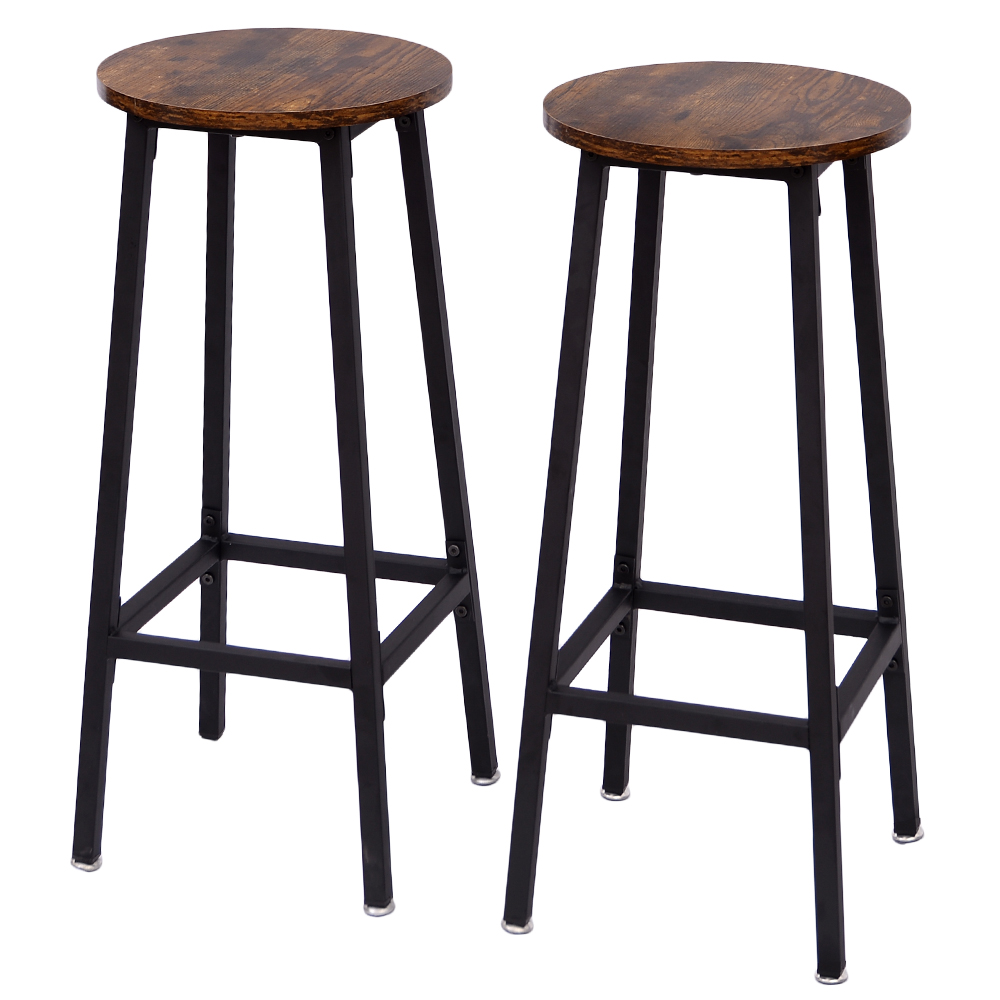 カウンターチェア ハイスツール 2脚セット 座面高70cm ヴィンテージ風