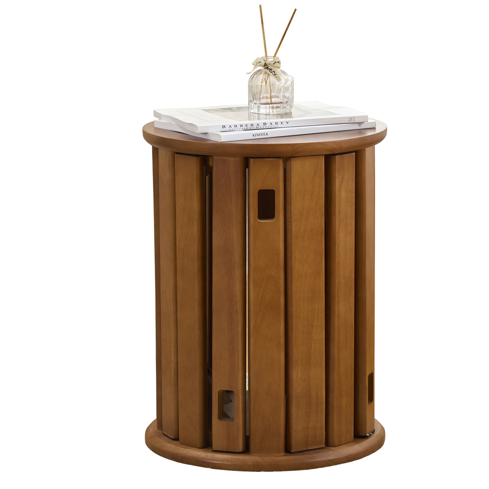 天然木 サイドテーブル スツール 4脚 セット 完成品 スタッキング