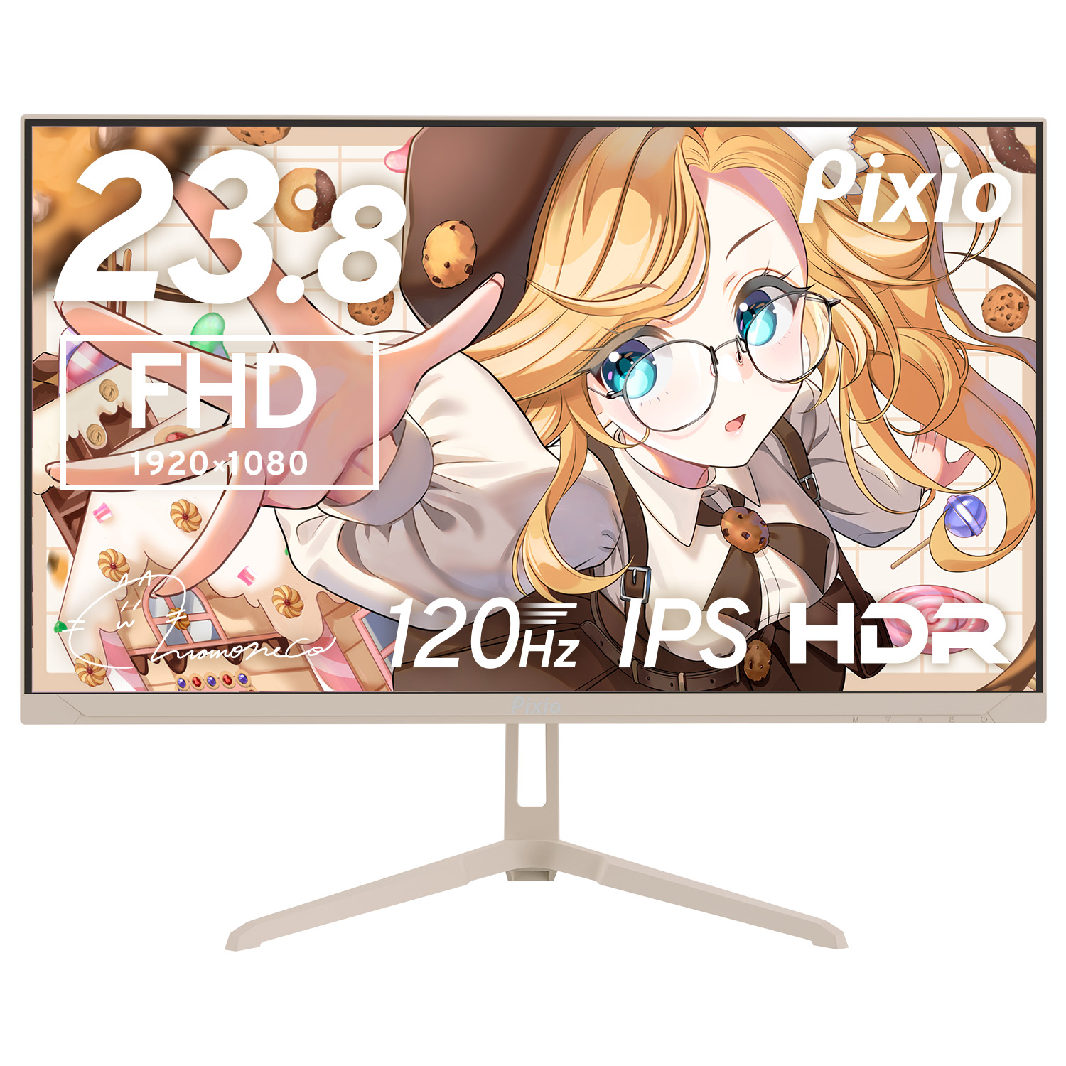 Pixio PX246 Wave ゲーミングモニター 23.8インチ FHD 120Hz IPS 白