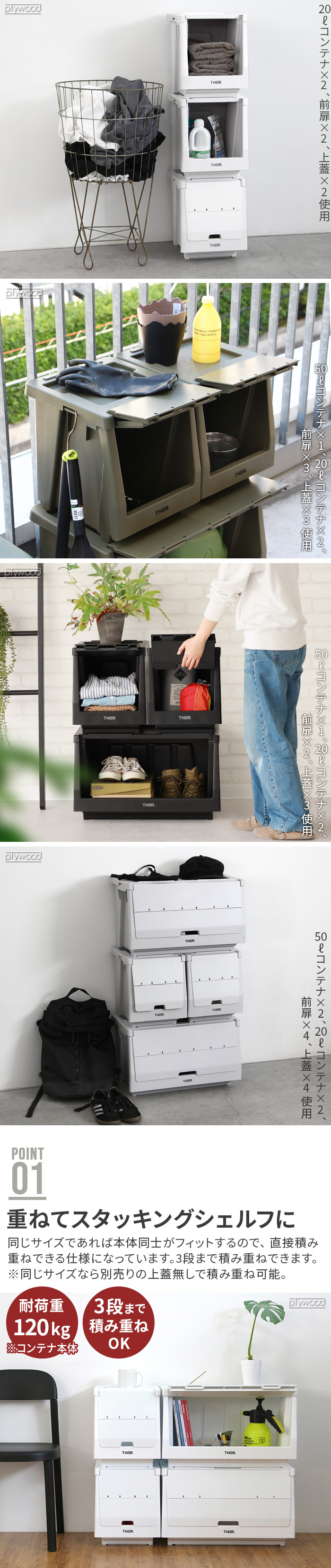 ソー スタッキングシェルフコンテナ THOR STACKING SHELF CONTAINER