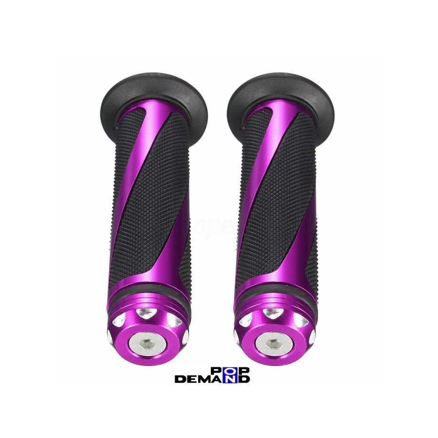 ◇即納◇汎用 紫 CNC 22mm用 アルミ グリップ 左右セット