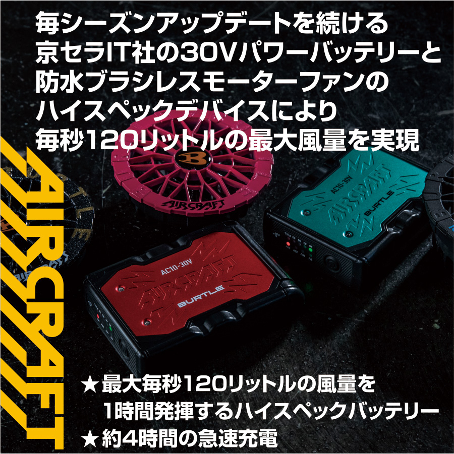 2026年新作] バートル エアークラフト ファン＆バッテリーセット AC10