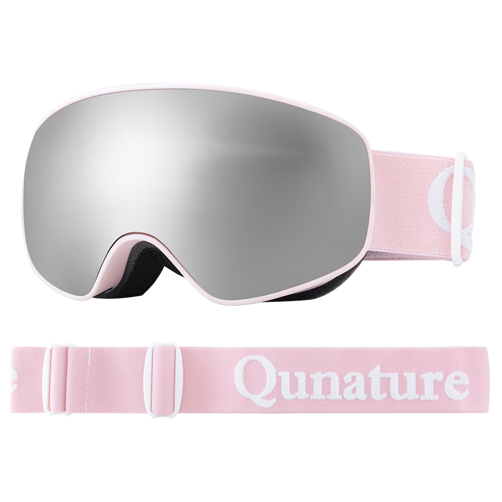 Qunature スキー スノーボード ゴーグル キッズ ミラー 球面 ダブル