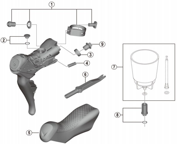 シマノ（SHIMANO） ST-R8070 STIレバー デュアルコントロールレバー