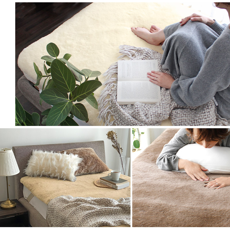 ムートンシーツ シングル 100×200cm 短毛 35mm 敷パッド ベッドカバー