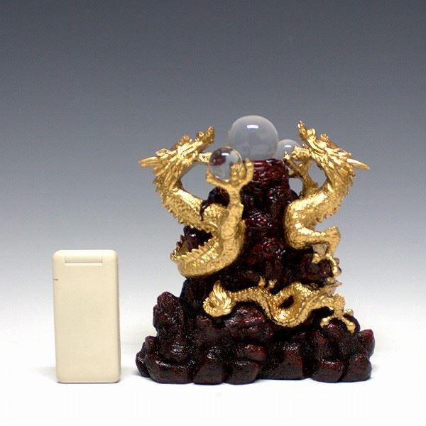 風水龍 置物 双龍（中）20cm : 仏像と縁起物の専門店 龍祥本舗 - 通販
