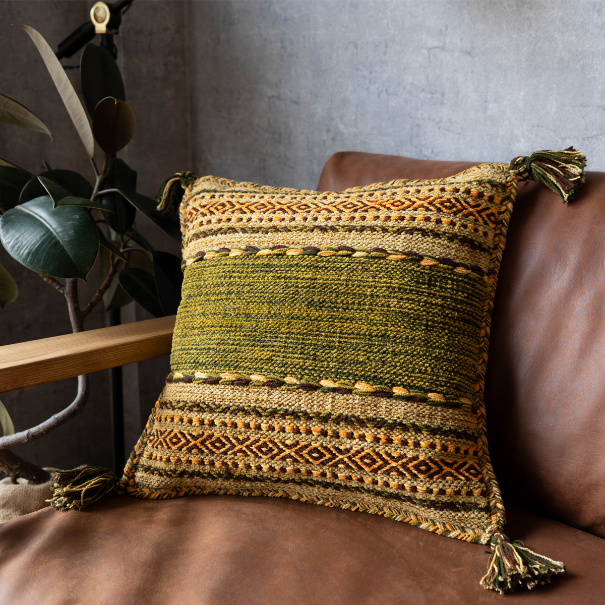 サヤンサヤン クッションカバー キリム 45×45 綿 混 おしゃれ 洗える