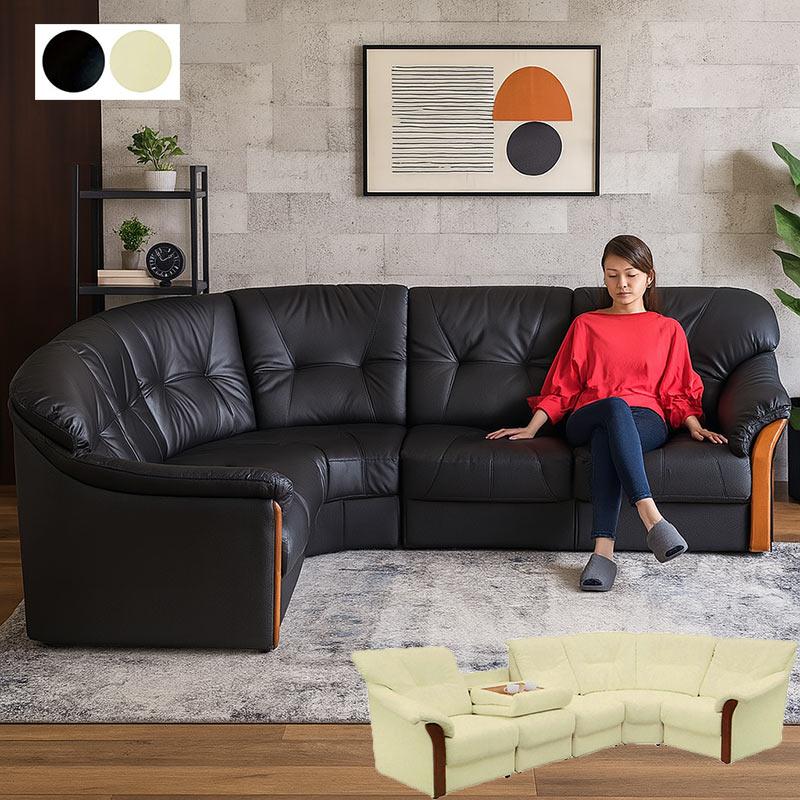 5日P9%〜 コーナーソファー 5人掛け テーブル付き L字 ソファセット 5