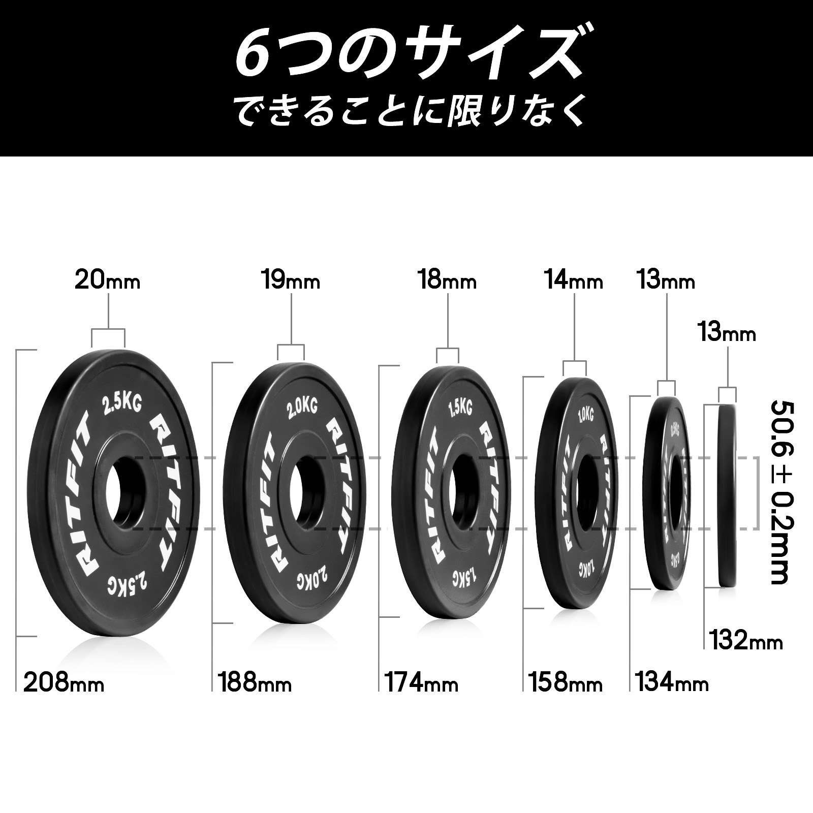 RITFIT RITFIT 180cmオリンピックバーベルセット 本格 ベンチプレス