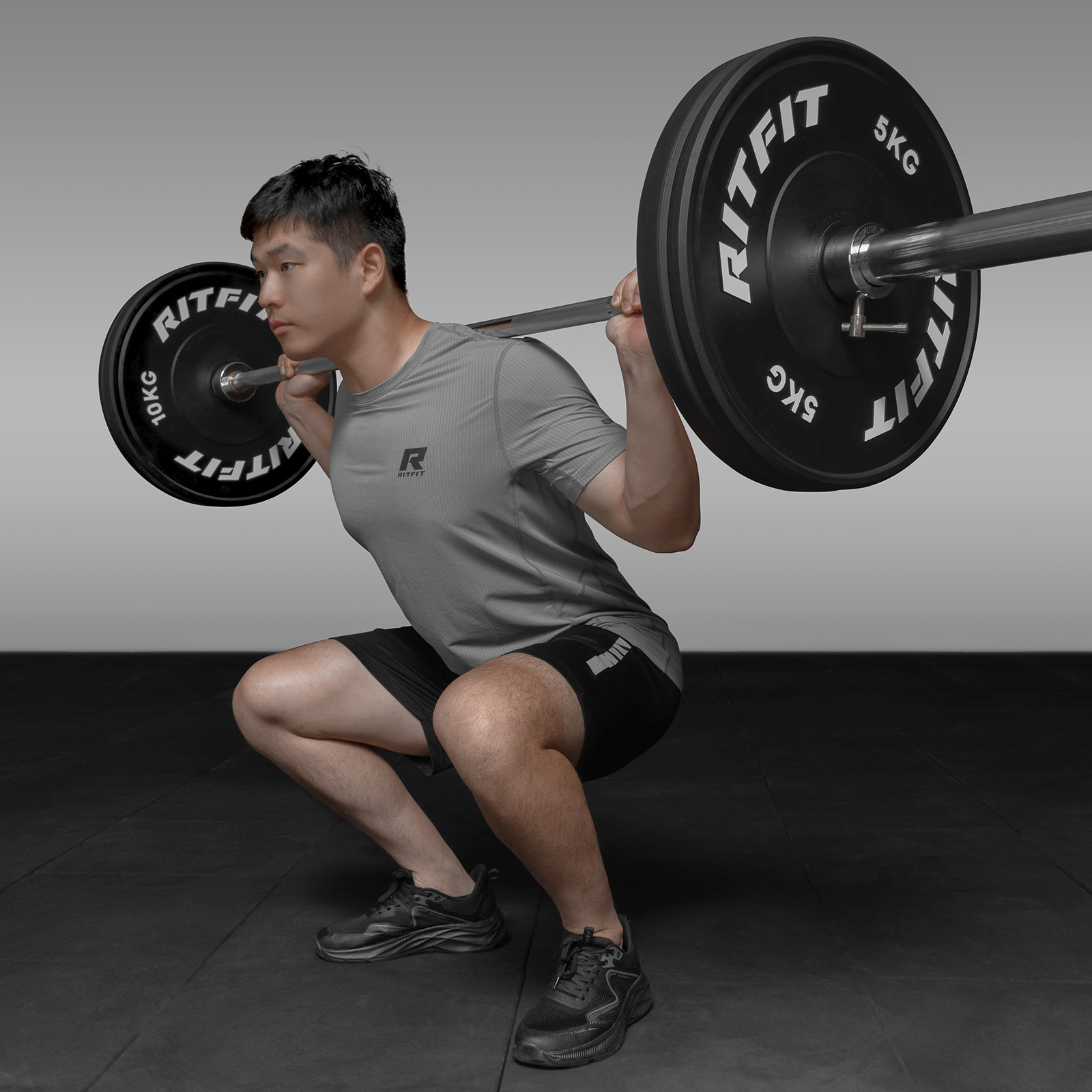 RITFIT バーベルプレート 5KG~25KG セット ダンベルプレート ラバー