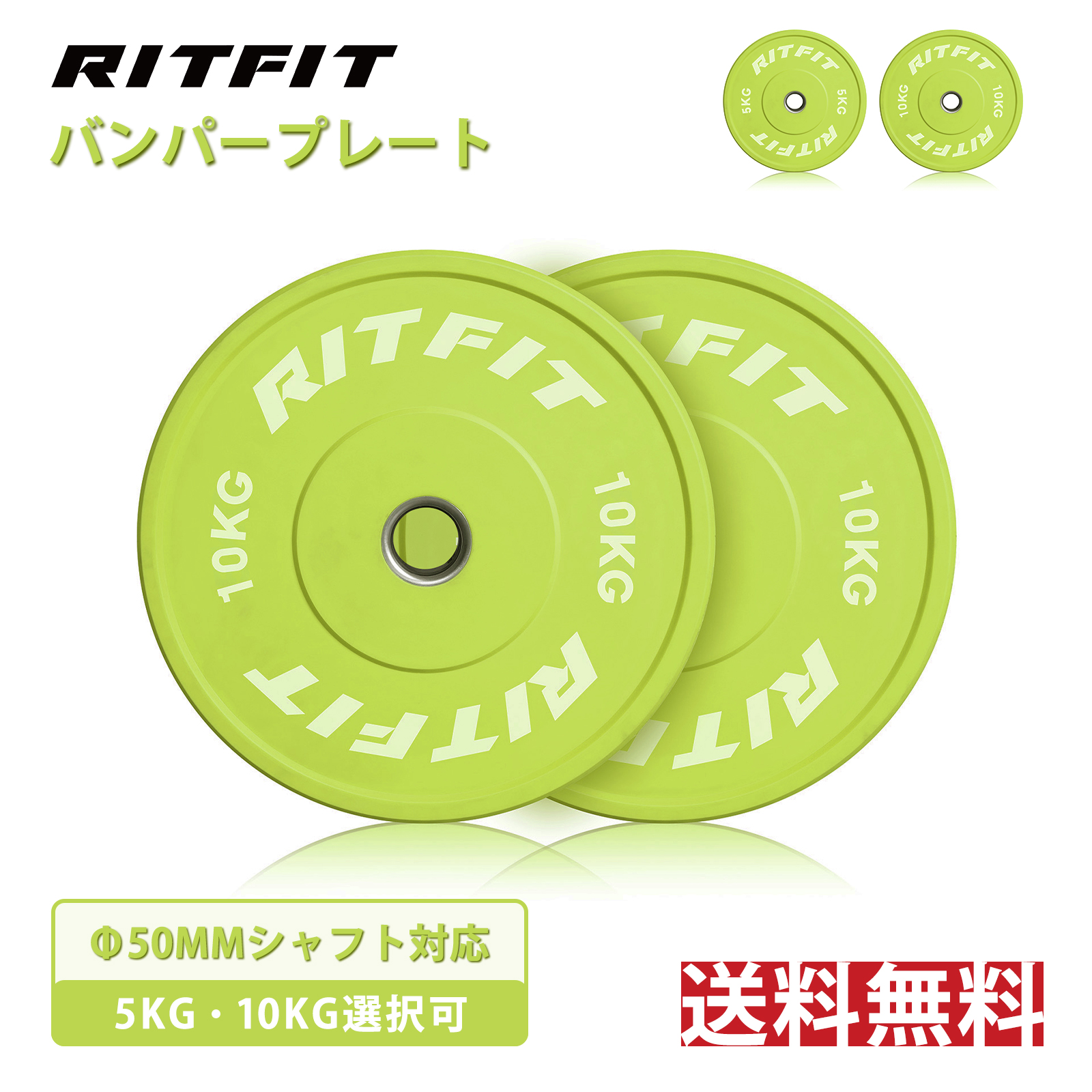 RITFIT ウェイトプレート バンパープレート オールラバーコーティング