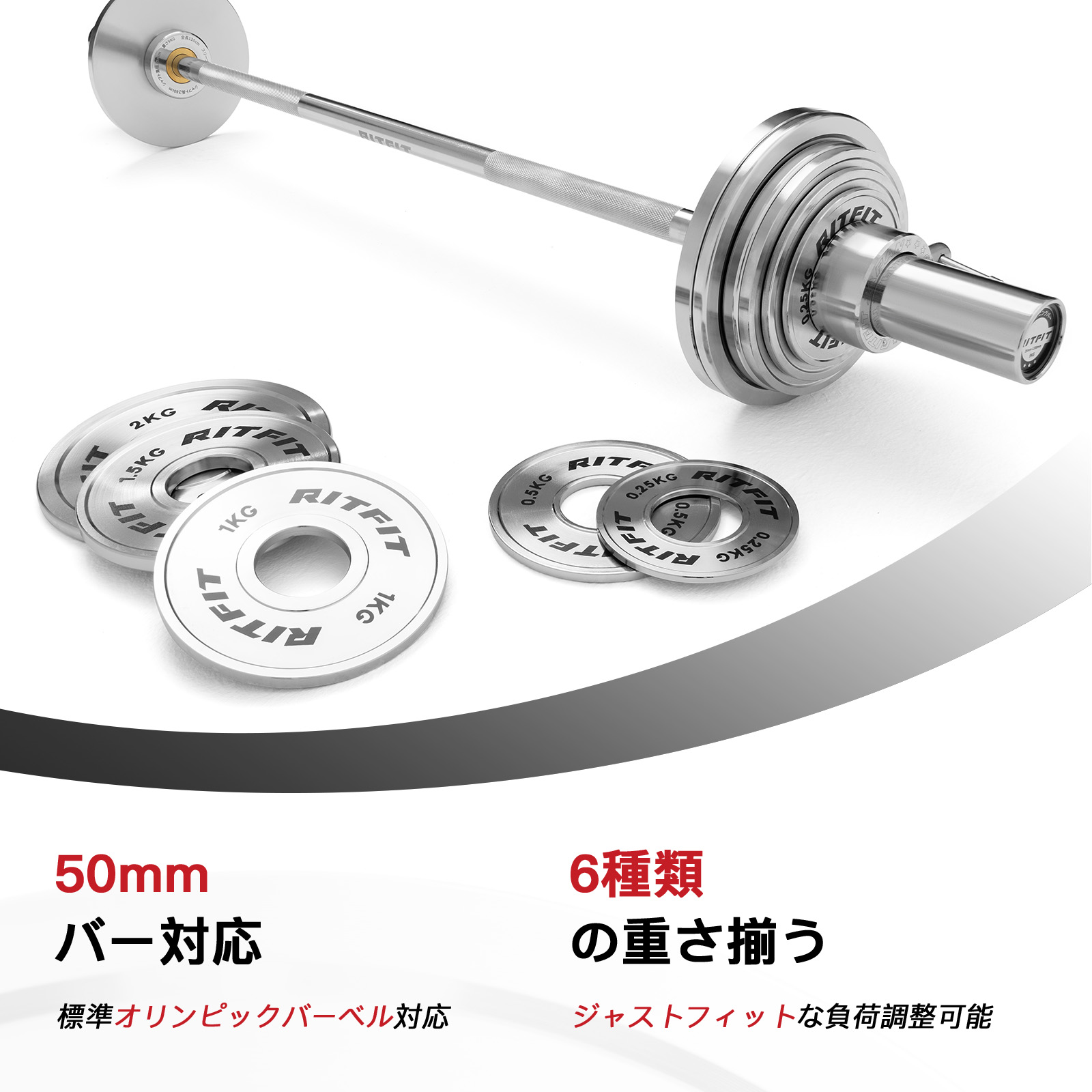 RITFIT ステンレスプレート バーベルダンベルプレート ウェート