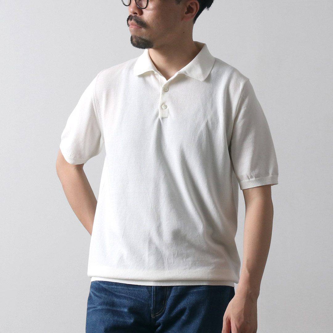 MOONCASTLE（ムーンキャッスル） アイスコットン ニットポロシャツ