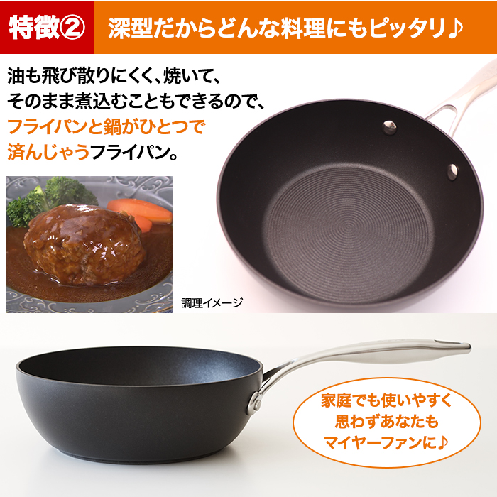 マイヤー サーキュロン フライパンセット 24cm(ガラス蓋付) じゅん散歩