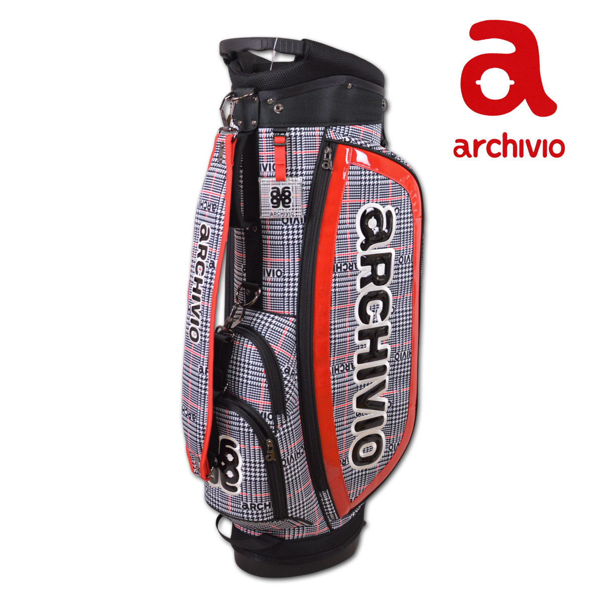 archivio（アルチビオ） キャディバッグ レディース 白 黒 赤 410801