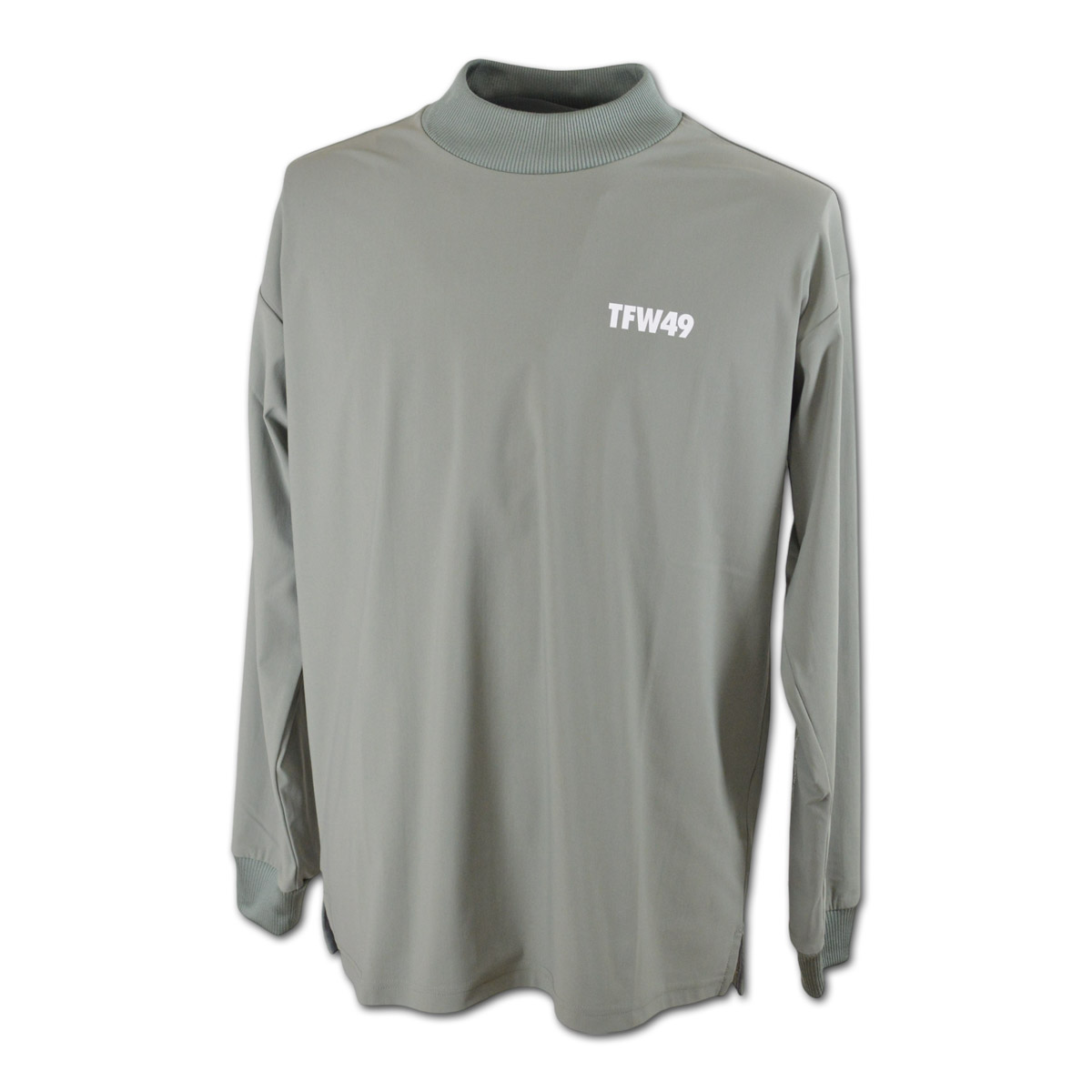 TFW49 長袖ハイネックシャツ ゴルフウェア メンズ 秋冬用 白 グリーン