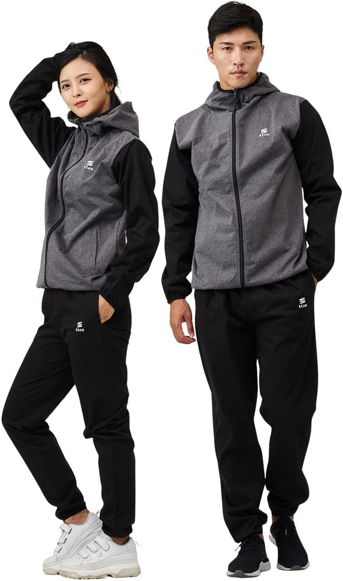 サウナスーツ メンズ レディース 大きいサイズ フルジップ 上下 セット