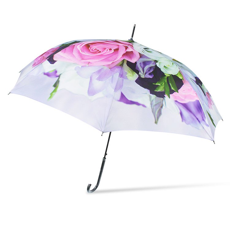 傘 レディース 長傘 ワンタッチ 総柄 花柄 おしゃれ かわいい ジャンプ