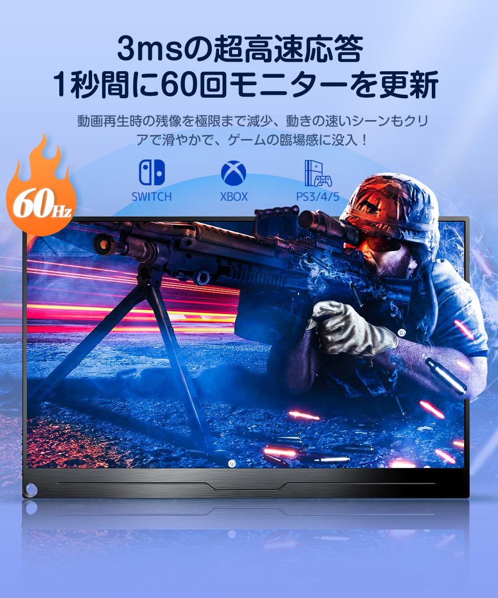 2K超精細】EVICIV モバイルモニター ゲーミングモニター モバイル