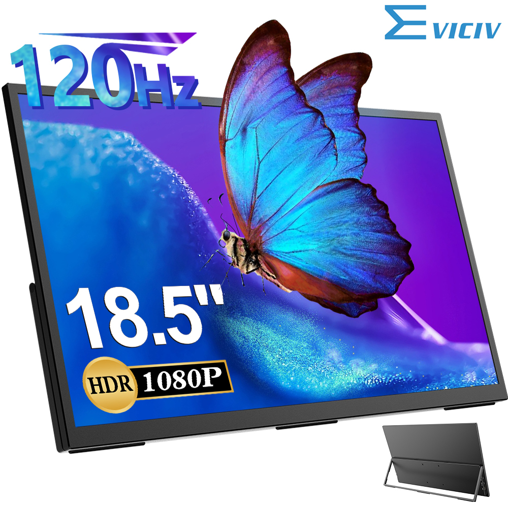 18.5インチ 120Hz 自立式モニター】EVICIV モバイルモニター フルHD