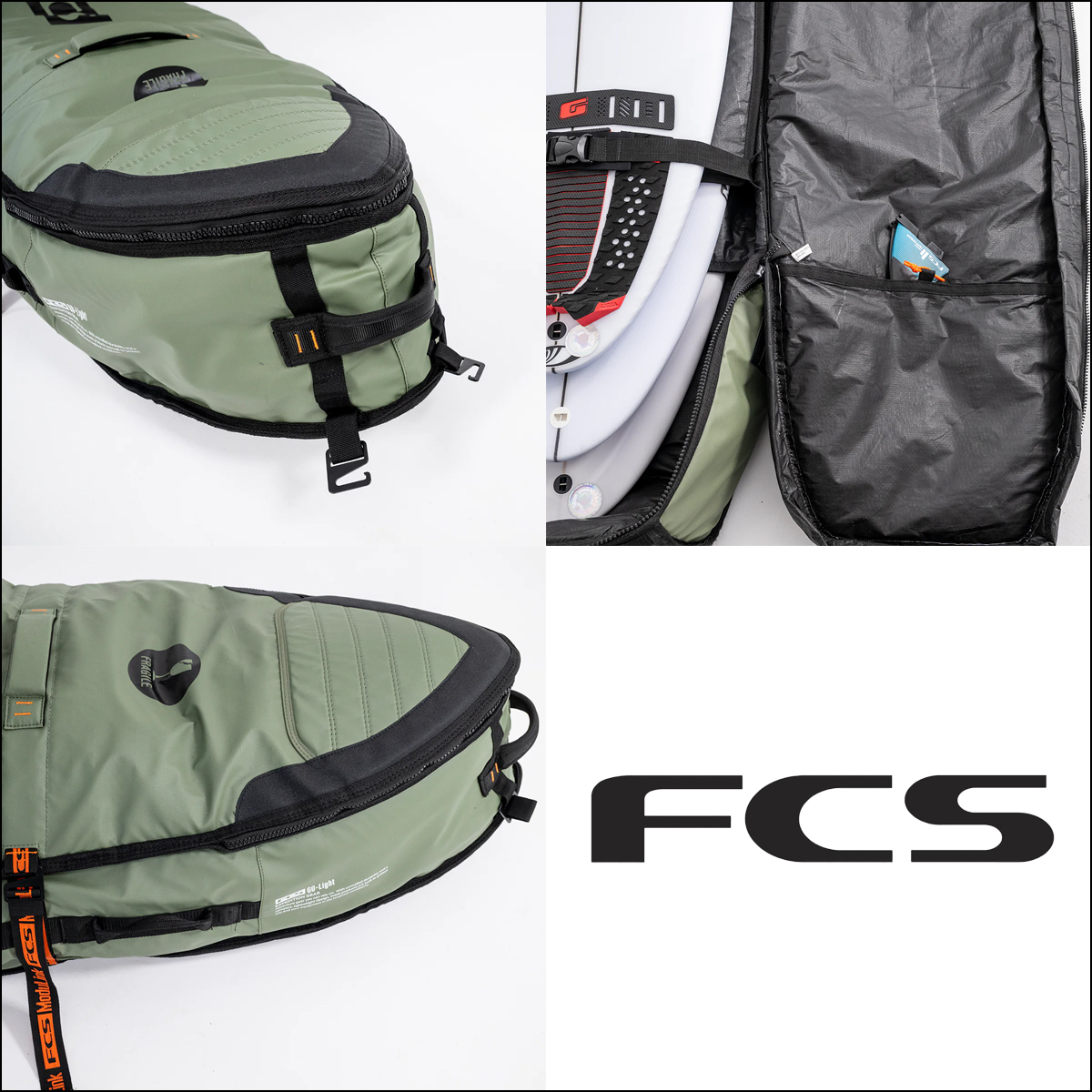 FCS 26 FCS ボードケース ハードケース 3本用 6'7