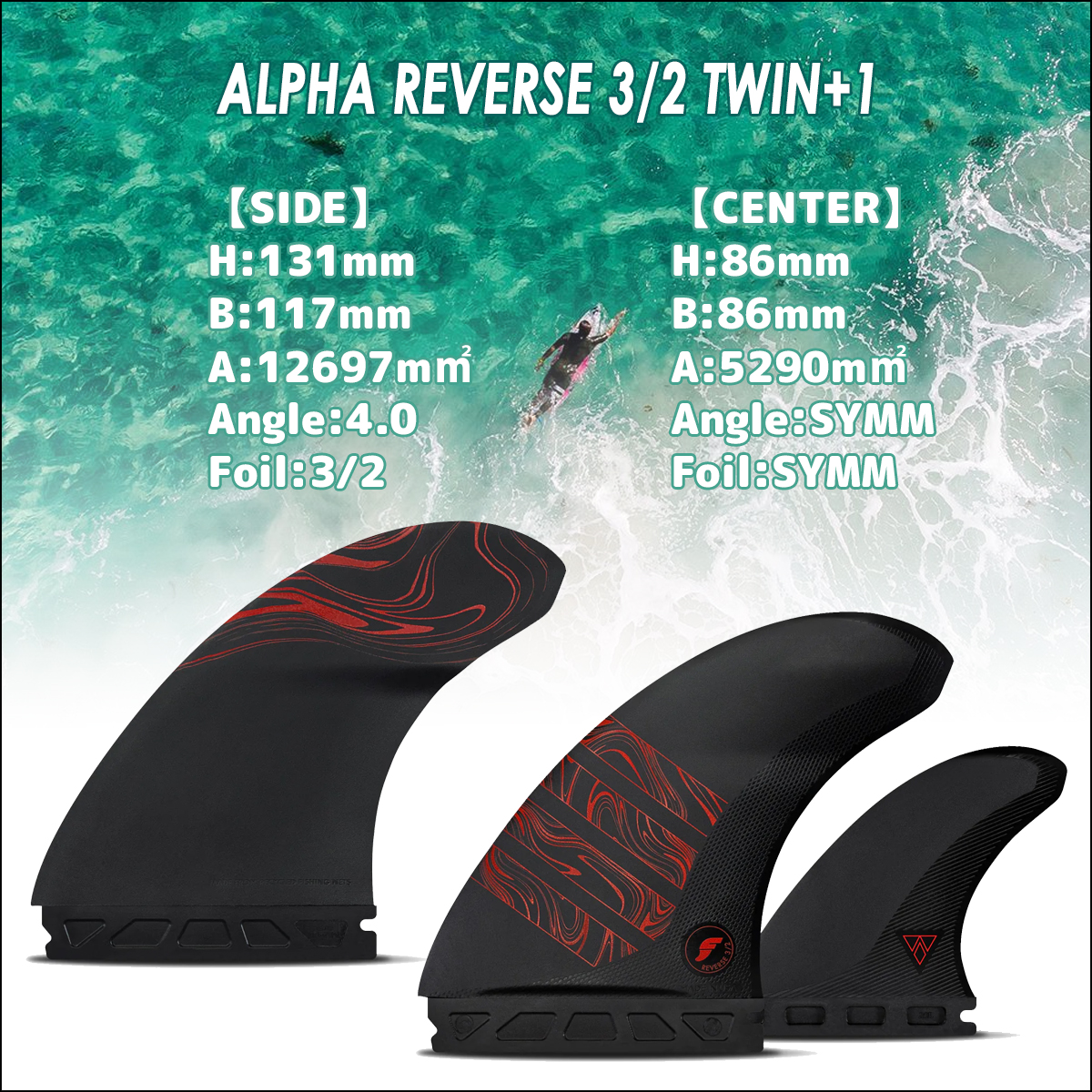 futures.（フューチャー） 24 futures. フィン ALPHA REVERSE 3/2 TWIN