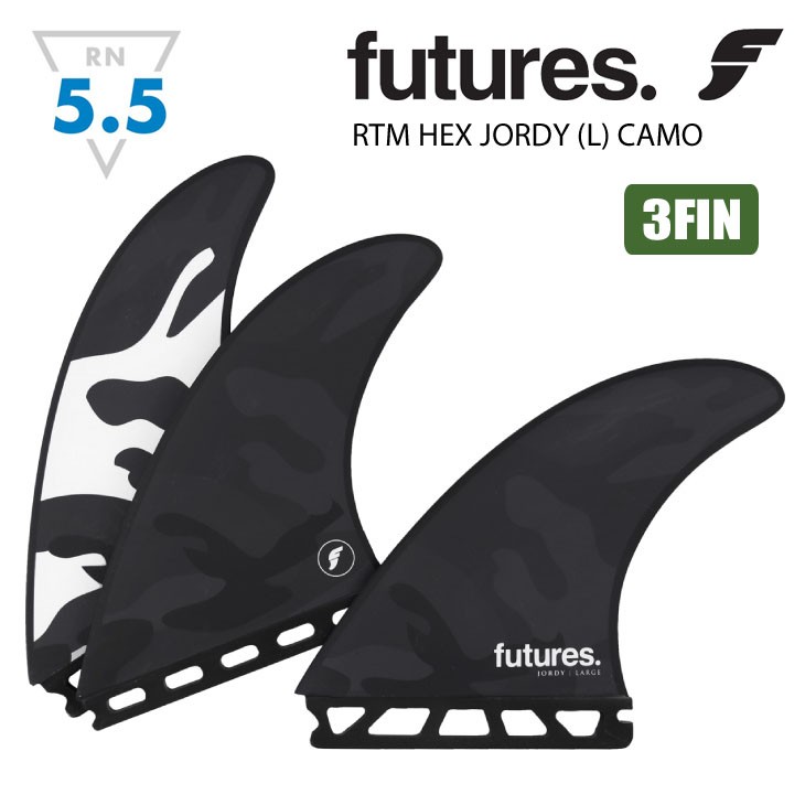 futures.（フューチャー） フィン RTM HEX JORDY L CAMO ジョディー