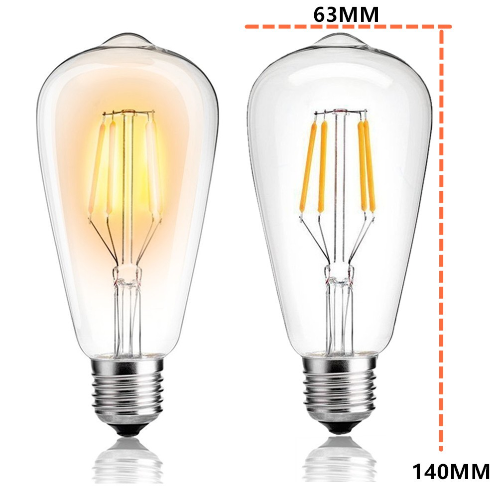 LED電球 E26 クリア高輝度タイプフィラメント エジソンランプ 電球色