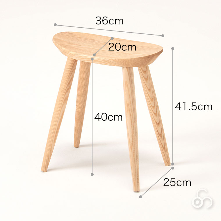 cosine（コサイン） (プレゼント付) エントランススツール タモ材 ST
