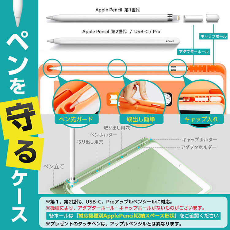 iPad ブルーライトガラスフィルム / タッチペンおまけ ケース A16 第11