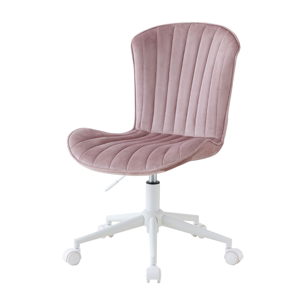 ASHEL デスクチェア おしゃれ ベロア キャスター 白脚 疲れない 韓国