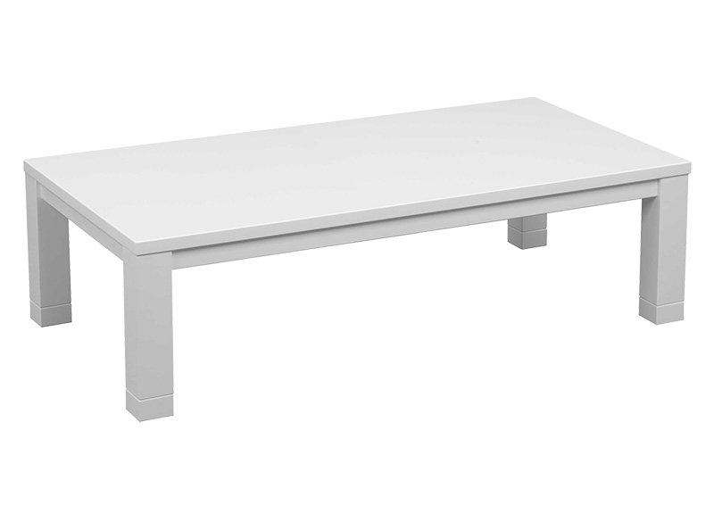 こたつ テーブル 長方形 おしゃれ 135cm ハイグロス ホワイト 白