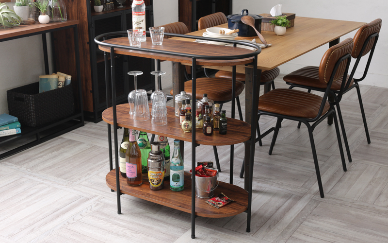 オープン ラック 楕円 シェルフ スチールラック おしゃれ 3段 飾り棚