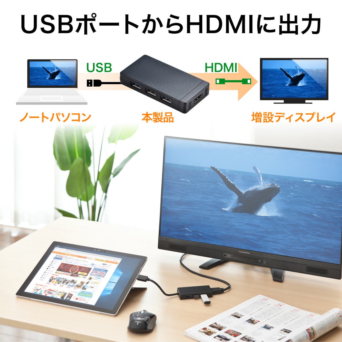 SANWA SUPPLY（サンワサプライ） USB HDMI 変換 アダプタ USB3.0 USB
