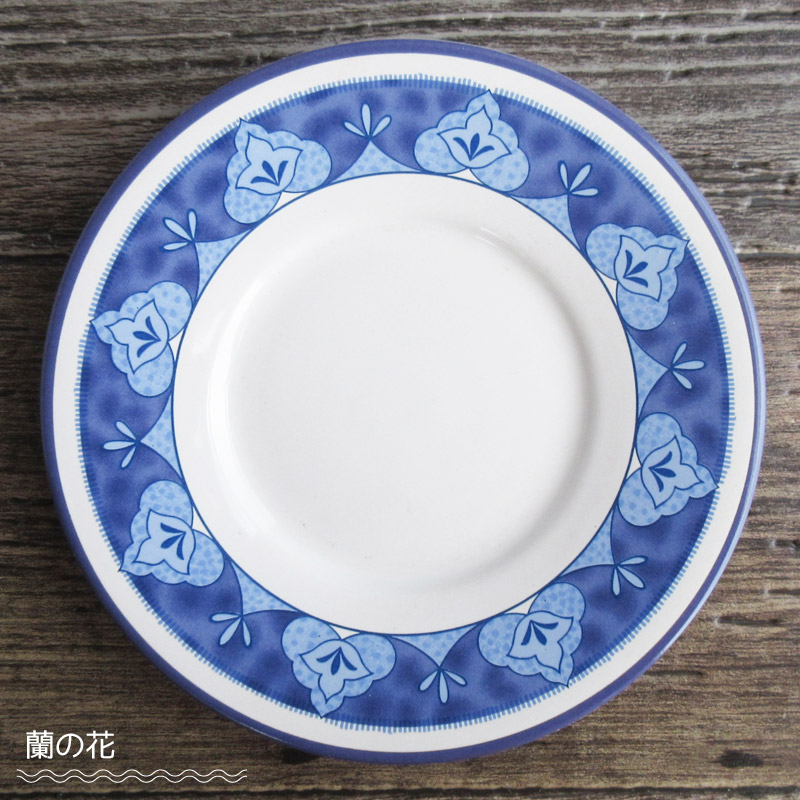 パン皿 洋食器 プレート 藍色 ネイビー 青色 取り皿 中皿 ケーキ皿 丸