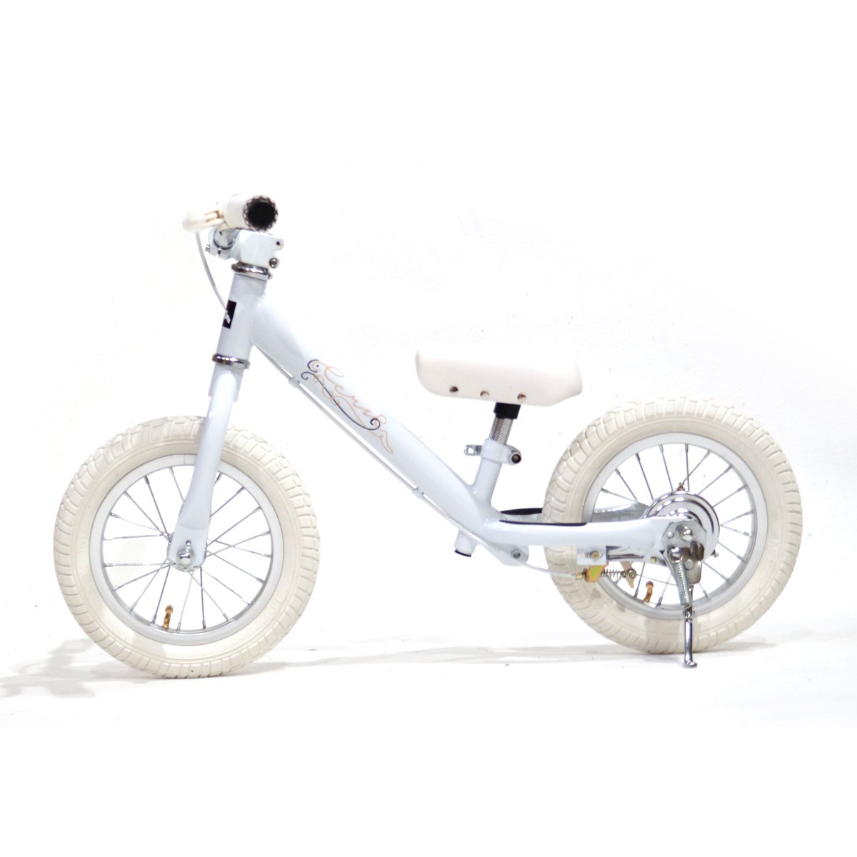 キックバイク SPARKY ecru 組立整備済み ブレーキ ゴムタイヤ スタンド