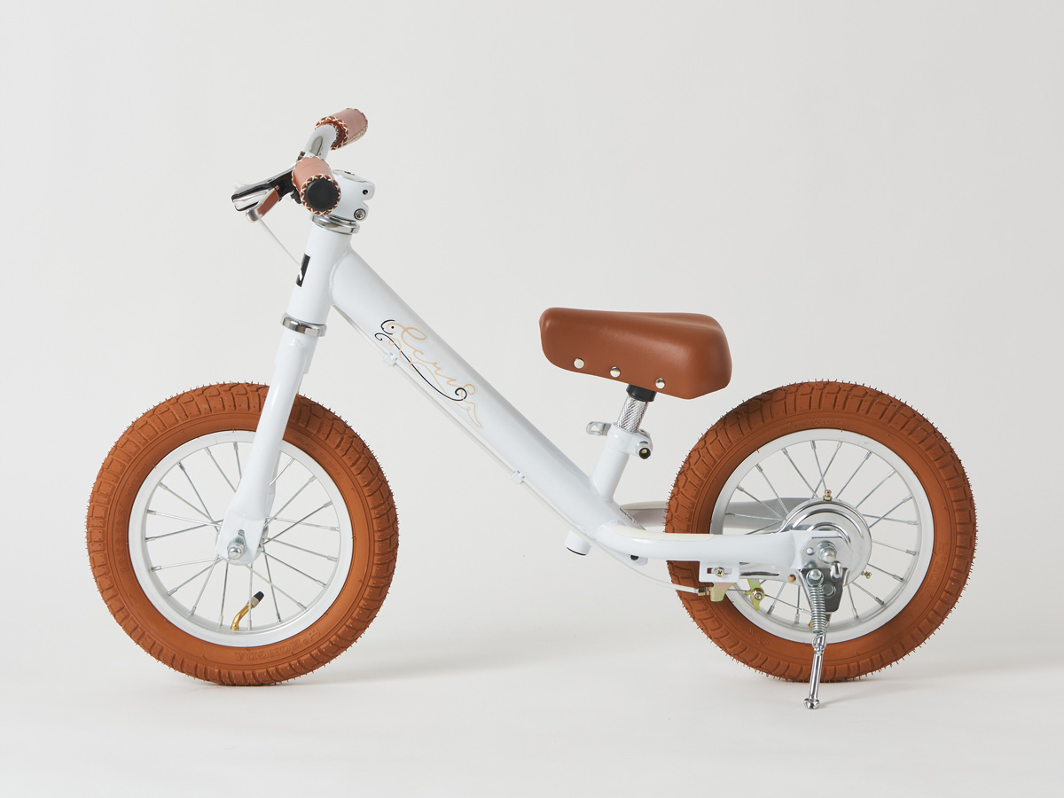 キックバイク SPARKY ecru 組立整備済み ブレーキ ゴムタイヤ スタンド