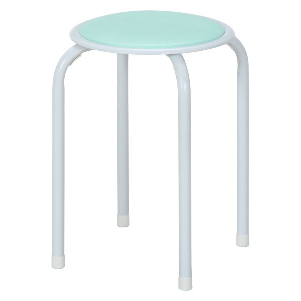 不二貿易（Fuji Boeki） カラー ラウンドスツール 丸椅子 パイプ椅子