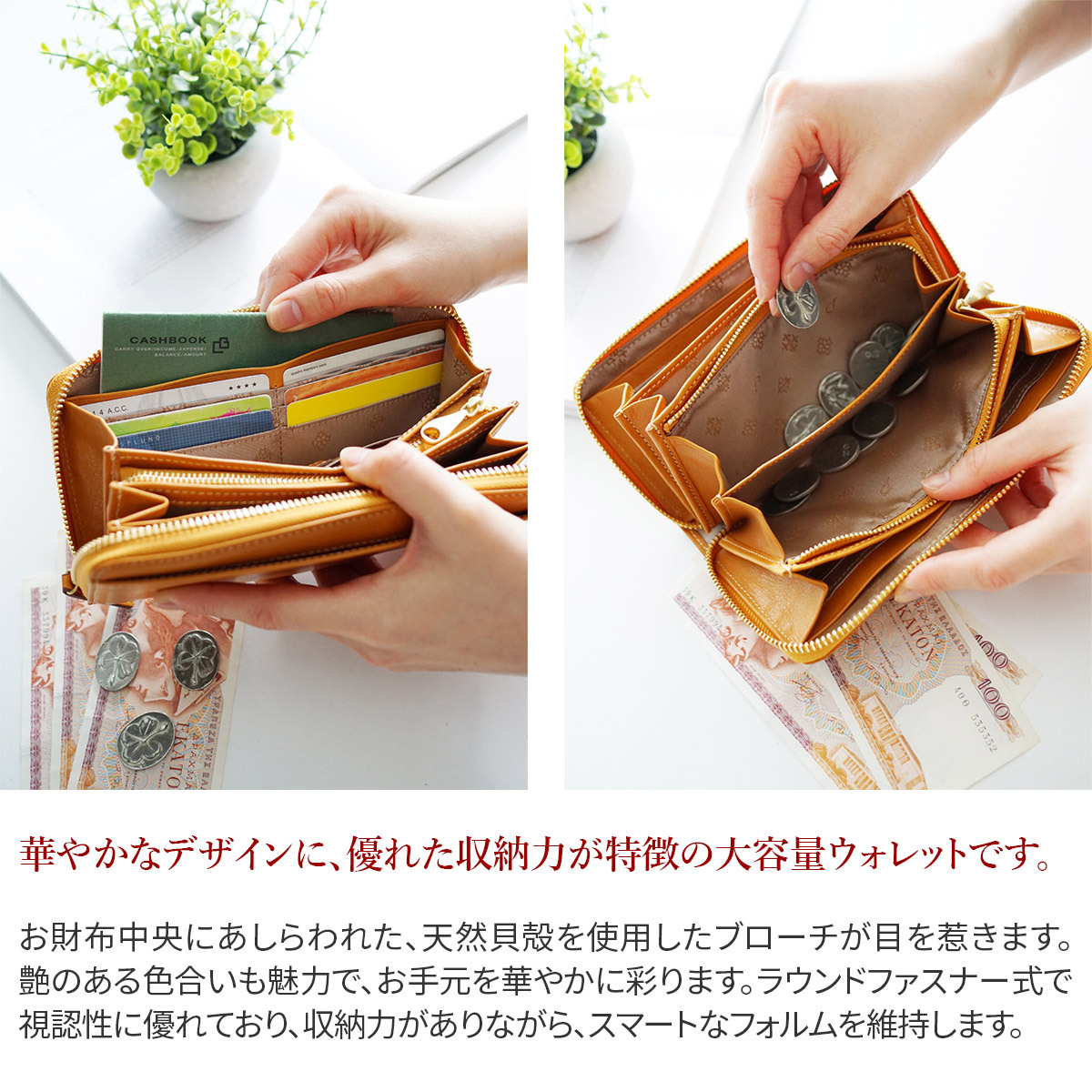 Dakota（ダコタ） コッチャ 小銭入れ付き長財布（ラウンドファスナー式