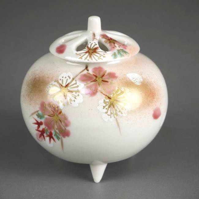 京焼 清水焼 淡彩桜香炉 香菊 : 松韻堂 Yahoo!店 - 通販 - Yahoo