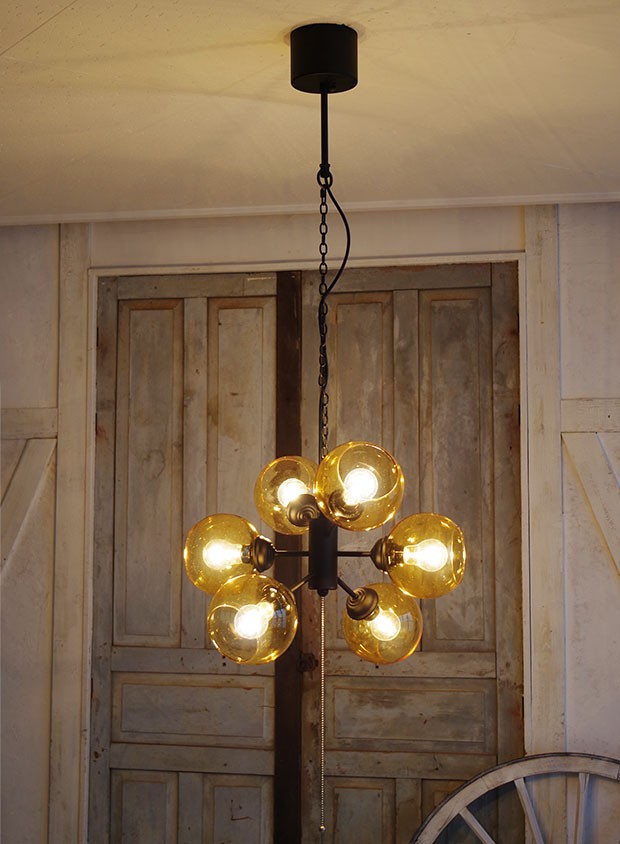 HERMOSA（ハモサ） ペンダントライト アンティーク アンバー ガラス