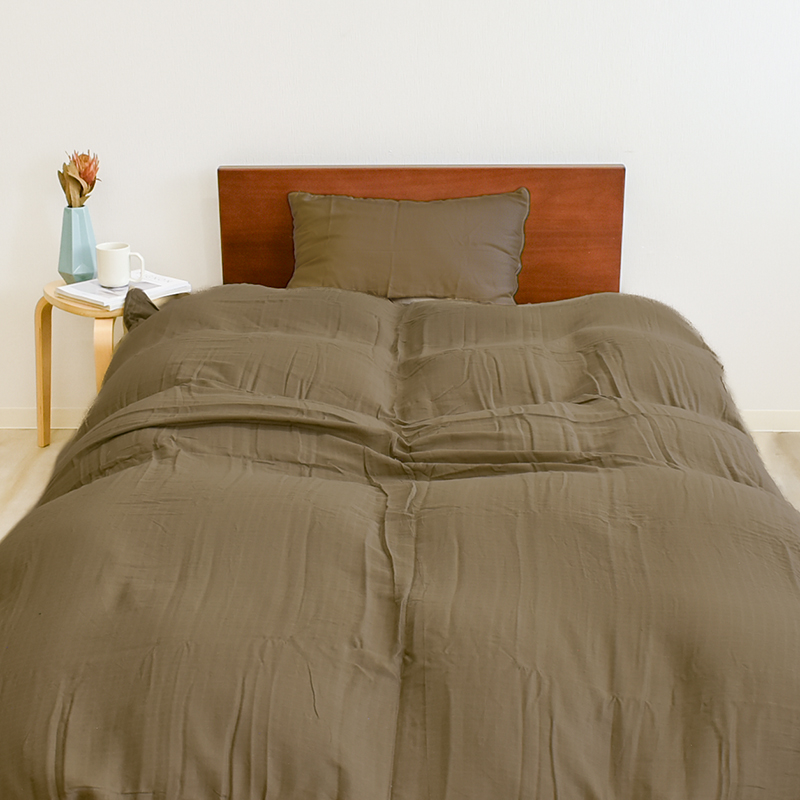 2重ガーゼ 掛け布団カバー シングル 150×210cm ダブル 190×210cm 綿100