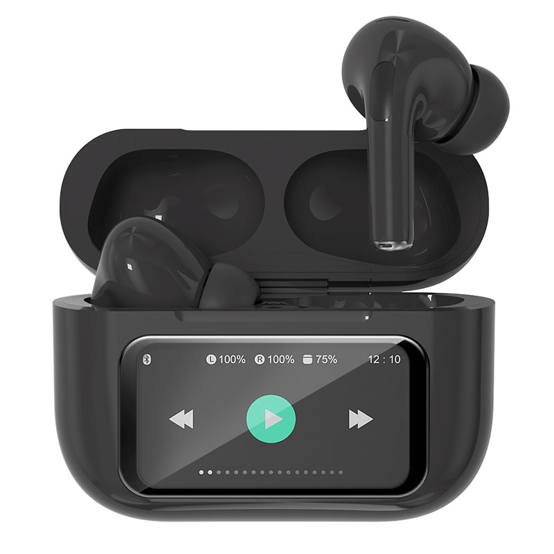 明誠 ＼2026最新モデル／ 液晶付きイヤホン ワイヤレスイヤホン 大画面