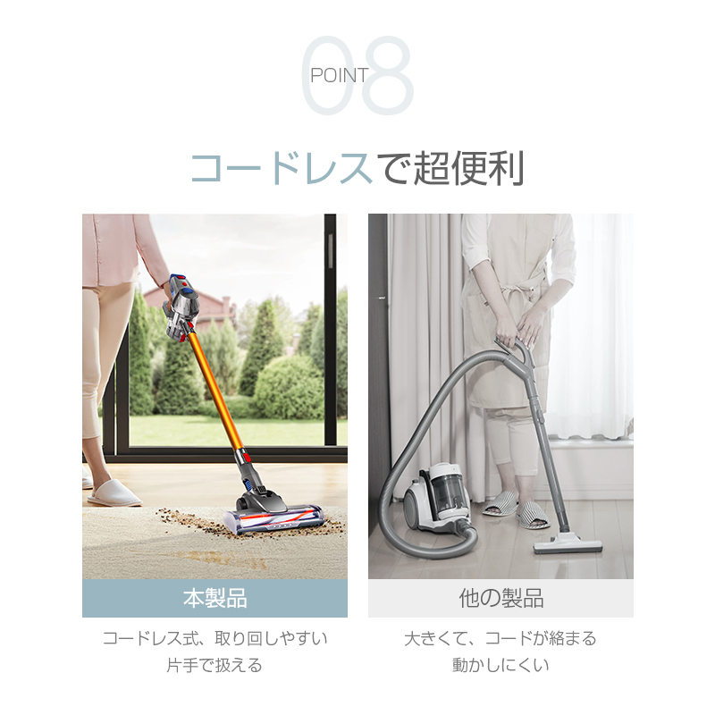 スティッククリーナー コードレス 回転ブラシのおすすめ人気商品一覧