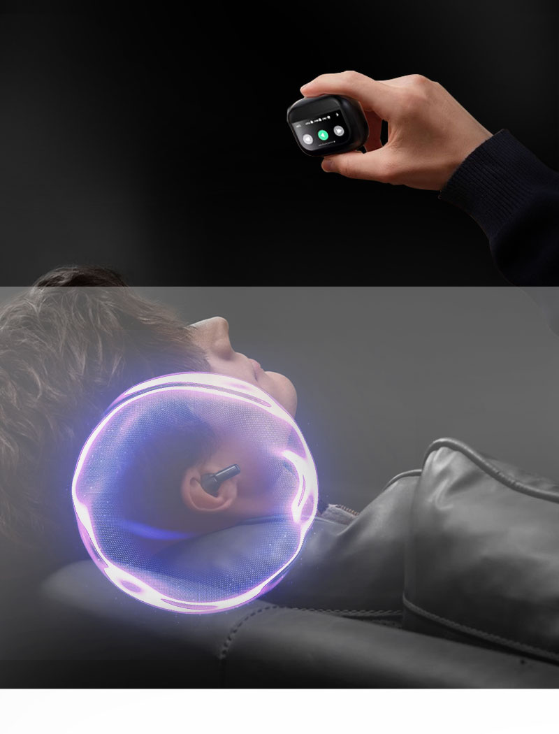 明誠 ＼2026最新モデル／ 液晶付きイヤホン ワイヤレスイヤホン 大画面