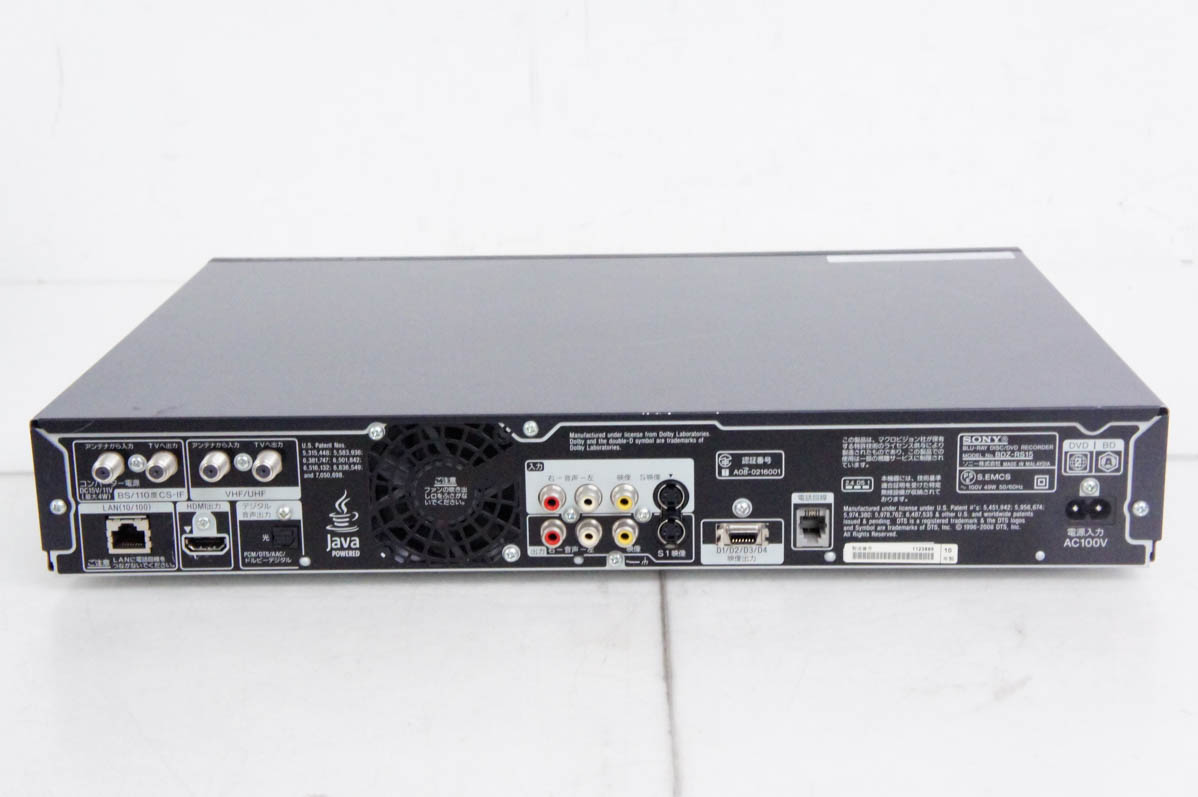 中古 SONYソニー ブルーレイディスク/DVDレコーダー HDD320GB BDZ-RS15