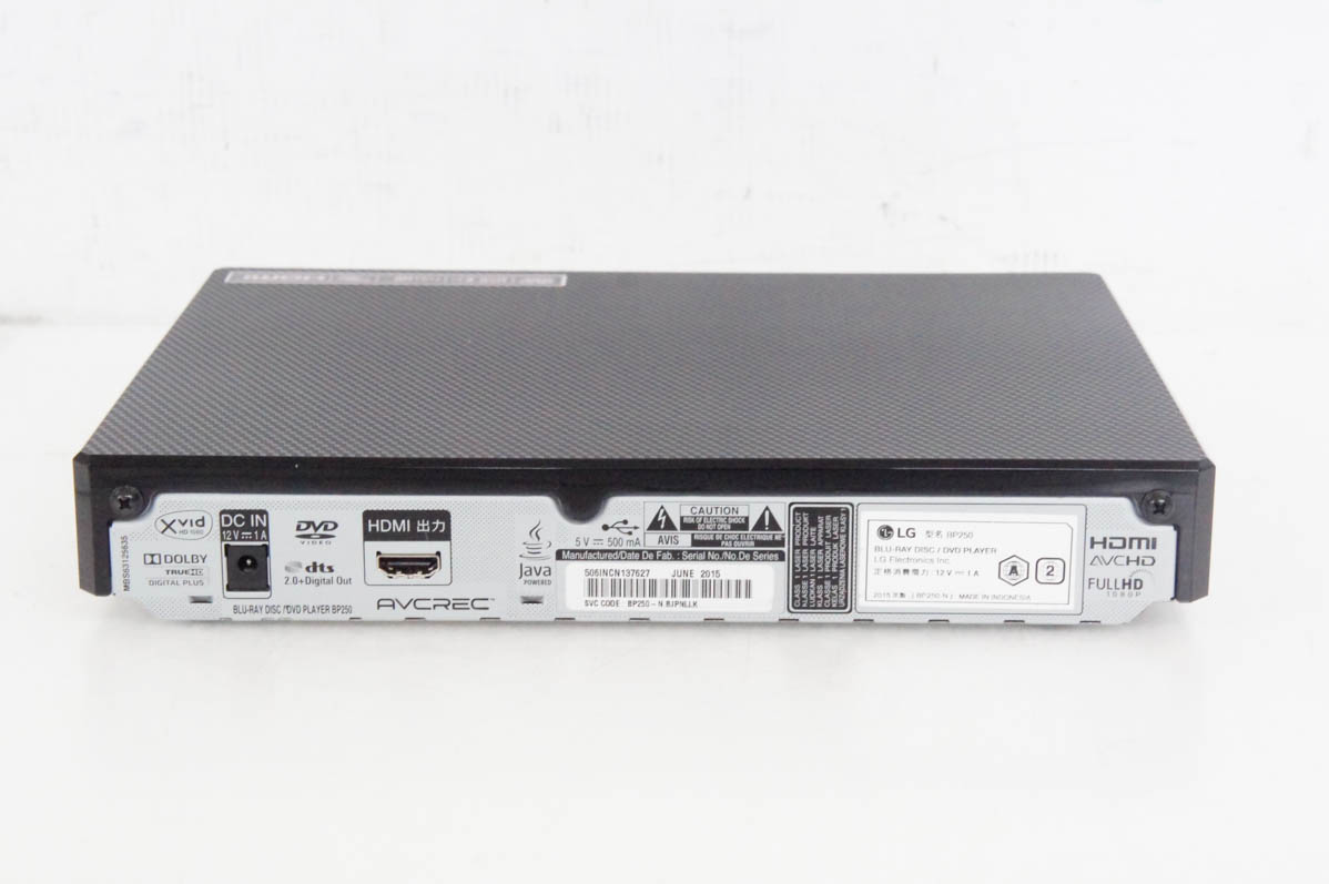 中古 LGエレクトロニクス ブルーレイディスク/DVDプレーヤー BP250